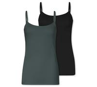 Schiesser Damen 2 Pack Spaghettitop Unterhemd-Modal Essentials Canottiera, Ordinati 7_183710, 50 Donna