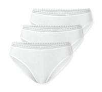 Schiesser Damen 3 Pack Slip Unterwäsche mit Spitze Baumwolle Mix-Multipacks Mutande da Uomo, Bianco_182908, 44 Donna