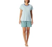 Schiesser Damen Schlafanzug Kurze Hose Kurzarm-Casual Essentials Set di Pigiama, Giada_181253, 42 Donna