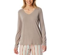 Schiesser Damen Schlafshirt Langarm Modal-Mix + Relax Parte Superiore del Pigiama, Clay_182101, 46 Donna