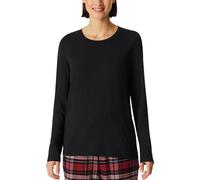 Schiesser Damen Schlafshirt Langarm Modal-Mix + Relax Parte Superiore del Pigiama, Nero_182108, 44 Donna