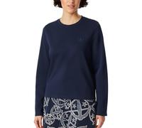 Schiesser Damen Schlafshirt Langarm Rundhals Organic Cotton 150 Years Parte Superiore del Pigiama, Admiral_183236, 40 Donna