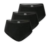 Schiesser Damen 3 Pack Maxi Slip Unterwäsche mit Hoher Taille und Spitze Baumwolle Mix-Multipacks Mutande da Uomo, Nero_182909, 54 Donna