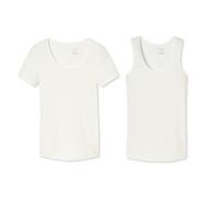 Schiesser Donna Canottiera - Canotta, Shirt 1/2-Arm, Personale Fit, Vorteilspa