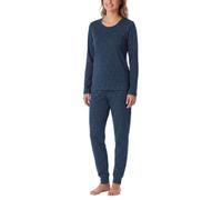 Schiesser Donna Pigiama Lungo con Polsini Cotone - Nightwear