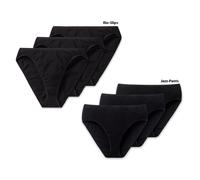 Schiesser Slips Mutandine 3-Pack Cotone Elementi Essenziali di Base 36-46 - Selezione di Colore: Color: Black | Size: XXX-Large