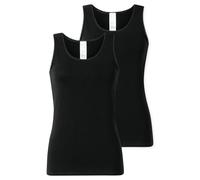 Schiesser Donna Top, 2er Pacco - 2Pack Canottiera, Elasticizzato Cotone