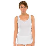 Schiesser Donne Essentials Canottiera Con Inserto In Pizzo 2 Pezzi 38-50