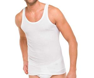 Schiesser Essentials - Canottiera a costine sottili, confezione da 8