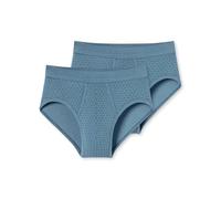 Schiesser Herren 2 Pack Sportslip mit Eingriff-Classic Mutande da Uomo, Blu Atlantico_172691