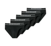 Schiesser Herren 5 Pack Slips Unterwäsche Bio-baumwolle-95/5 Organic Mutande da Uomo, Nero_183212, 4XL