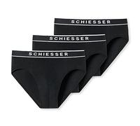 Schiesser Herren 95/5 Organic Cotton Slip Unterwäsche(3er Pack) Mutande da Uomo, Nero, M