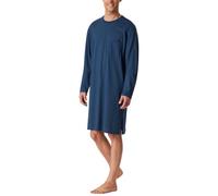 Schiesser Herren Nachthemd Lang-Bigshirt-Sleepshirt-Baumwolle-Comfort Essentials Maglia Lunga da Notte, Blu Atlantico_182022, 64 Uomo
