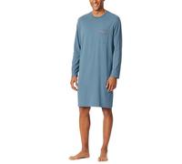 Schiesser Herren Nachthemd Langarm Rundhals-Comfort Nightwear Maglia Lunga da Notte, Grafite_182901, 54 Uomo