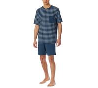 Schiesser Herren Schlafanzug Kurz Rundhals-Comfort Essentials Set di Pigiama, Air_181155, 54 Uomo