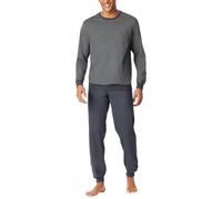 Schiesser Herren Schlafanzug Lang mit Bündchen-Nightwear Set Pigiama, Grigio Scuro_181156, 56 Uomo