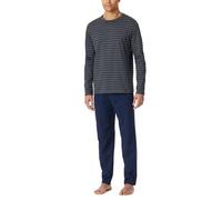 Schiesser Herren Schlafanzug Lang-Nightwear Set Pigiama, Antracite_182197, 58 Uomo