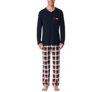 Schiesser Herren Schlafanzug Lang-Nightwear Set Pigiama, Blu Notte_183166, 56 Uomo