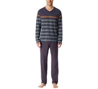 Schiesser Herren Schlafanzug Lang-Nightwear Set Pigiama, Grafite_182605, 58 Uomo