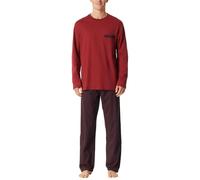 Schiesser Herren Schlafanzug Lang-Nightwear Set Pigiama, Rosso Scuro_180262, 62 Uomo