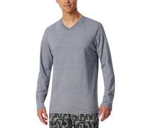 Schiesser Herren Schlafshirt Langarm V-Ausschnitt-Mix + Relax Parte Superiore del Pigiama, Blu Notte_182182, 56 Uomo
