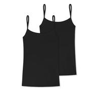 Schiesser Confezione da 2 spaghettitop Intimo, Nero, XXXL Donna