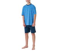 Schiesser Jungen Schlafanzug Kurz-100% Organic Bio Baumwolle-Größe bis 176 Set di Pigiama, Aquarium_180997, 140 Bambini e Ragazzi