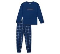 Schiesser Jungen Schlafanzug Lang-100% Organic Bio Baumwolle-Größe 140 bis 176 Set di Pigiama, Royal_183157, 152 Bambini e Ragazzi