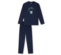 Schiesser Jungen Schlafanzug Lang-100% Organic Bio Baumwolle-Größe 140 bis Set di Pigiama, Blu Scuro_181992, 176 Bambini e Ragazzi