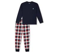 Schiesser Jungen Schlafanzug Lang-100% Organic Bio Baumwolle-Größe bis 176 Set di Pigiama, Blu Notte_183208, 140 Bambini e Ragazzi