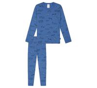 Schiesser Jungen Schlafanzug Pyjama Lang-100% Organic Bio Baumwolle-Größe 92 bis 140 Set di Pigiama, Blu_181862, 128 Bambini e Ragazzi