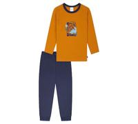 Schiesser Jungen Schlafanzug Pyjama Lang-100% Organic Bio Baumwolle-Größe 92 bis 140 Set di Pigiama, Curry_183160, 116 Bambini e Ragazzi