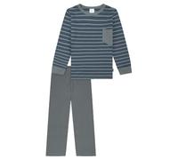 Schiesser Jungen Schlafanzug Pyjama Lang-100% Organic Bio Baumwolle-Größe 92 bis Set di Pigiama, Mineral_183016, 140 Bambini e Ragazzi