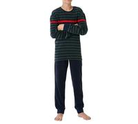 Schiesser Jungen Schlafanzug Set Pyjama Warme Qualitäten Frottee-Fleece-Interlock-Größe 140 bis 176 Pigiama, Verde Scuro_181999, 164 Bambini e Ragazzi