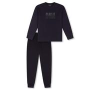Schiesser Jungen Schlafanzug Set Pyjama Warme Qualitäten Frottee-Fleece-Interlock-Größe 140 bis 176 Pigiama, Navy_183153, Bambini e Ragazzi