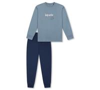 Schiesser Jungen Schlafanzug Set Pyjama Warme Qualitäten Frottee-Fleece-Interlock-Größe 140 bis 176 Pigiama, Mineral_183153, 152 Bambini e Ragazzi
