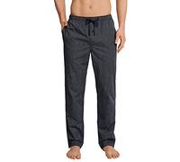 Schiesser Lange Schlafhose Web-Mix + Relax Pantalón de Pijama, Blu (Dunkelblau 8034), 50 Uomo