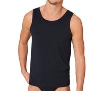 Schiesser Long Life Cotton Shirt 0/0 Canotta, Oscurante, Nero (Schwarz (Blauschwarz 001), L Uomo