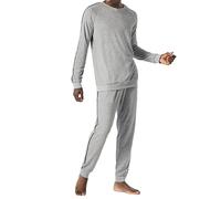 Schiesser Lungo Set di Pigiama, Grigio mélange, 60 Uomo