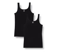 Schiesser Mädchen 2 Pack Trägertop Tank Intimo, Schwarz, 140 Bambina