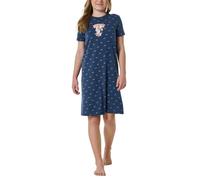 Schiesser Mädchen Nachthemd Kurzarm-Horse World Maglia Lunga, Blu Notte_182645, 116 cm Bambine e Ragazze