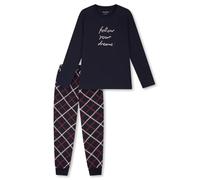 Schiesser Mädchen Schlafanzug Pyjama Lang-100% Organic Bio Baumwolle-Größe 140 bis 176 Set di Pigiama, Blu Notte_183035, 152 Bambine e Ragazze
