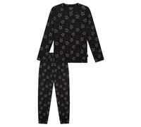 Schiesser Mädchen Schlafanzug Pyjama Lang-100% Organic Bio Baumwolle-Größe 140 bis Set di Pigiama, Nero_183041, 176 Bambine e Ragazze