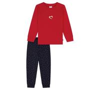 Schiesser Mädchen Schlafanzug Pyjama Lang-100% Organic Bio Baumwolle-Größe 92 bis 140 Set di Pigiama, Rosso_183203, 128 Bambine e Ragazze
