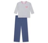 Schiesser Mädchen Schlafanzug Pyjama Lang-100% Organic Bio Baumwolle-Größe 92 bis 140 Set di Pigiama, Blu Jeans 183004, 116 Bambine e Ragazze