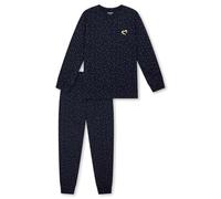 Schiesser Mädchen Schlafanzug Pyjama Lang-100% Organic Bio Baumwolle-Größe bis 176 Set di Pigiama, Blu Notte_183204, 140 Bambine e Ragazze