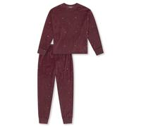 Schiesser Mädchen Schlafanzug Set Pyjama Warme Qualitäten Frottee-Fleece-Sweat-Größe 140 bis 176 Pigiama, Borgogna_183039, 152 Bambine e Ragazze