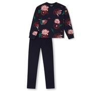 Schiesser Mädchen Schlafanzug Set Pyjama Warme Qualitäten Frottee-Fleece-Sweat-Größe 140 bis 176 Pigiama, Blu Notte_183038, Bambine e Ragazze