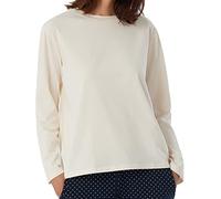 Schiesser Maglietta a Maniche Lunghe in Cotone - Mix + Relax Parte Superiore del Pigiama, Oscurante, Crema_179273, 44 Donna