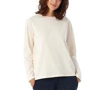 Schiesser Maglietta a Maniche Lunghe in Cotone - Mix + Relax Parte Superiore del Pigiama, Oscurante, Crema_179273, 42 Donna